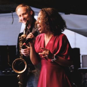 Zwei Musiker auf dem Jazzfestival enercity swinging hannover.