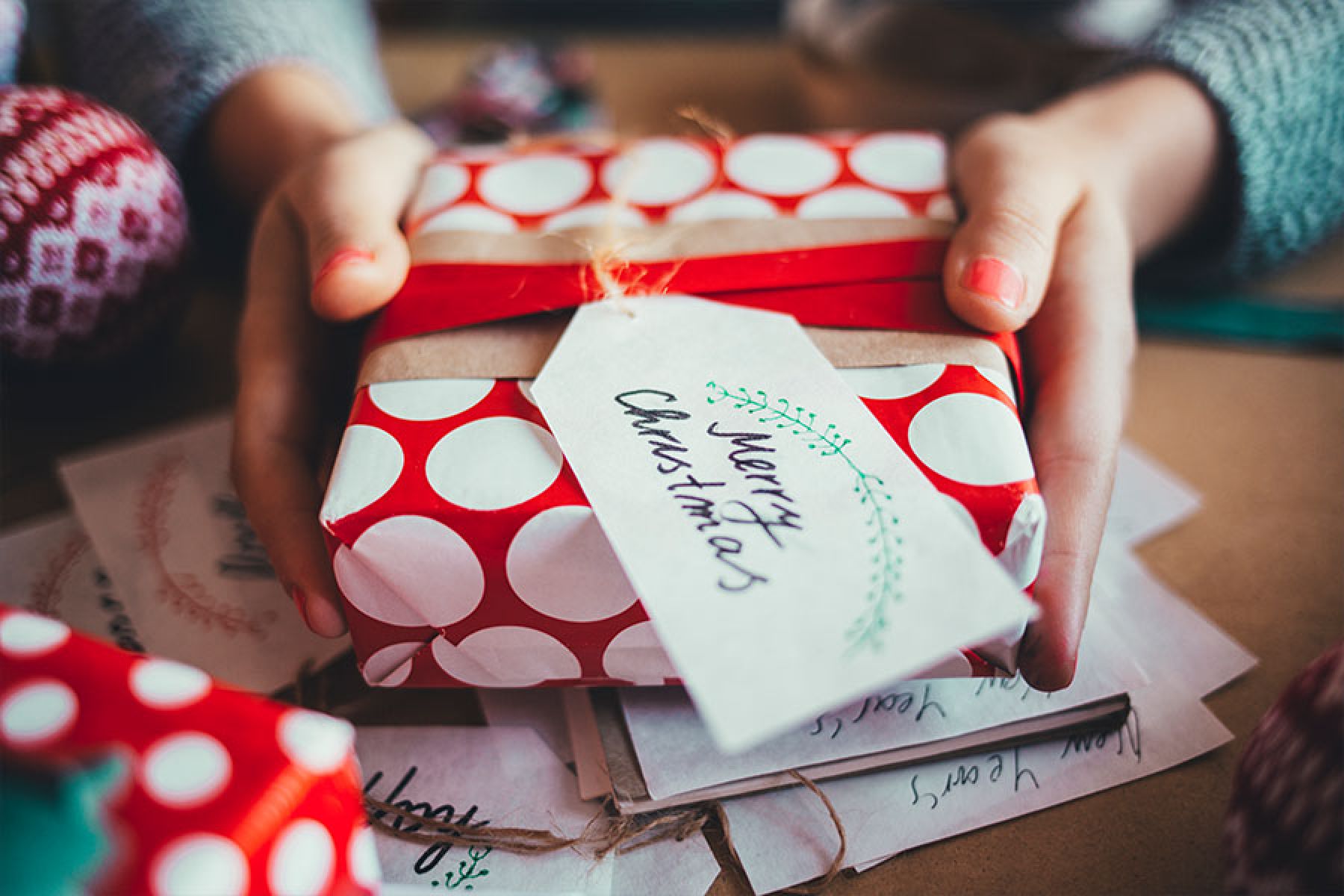 Ein nachhaltig verpacktes Geschenk.