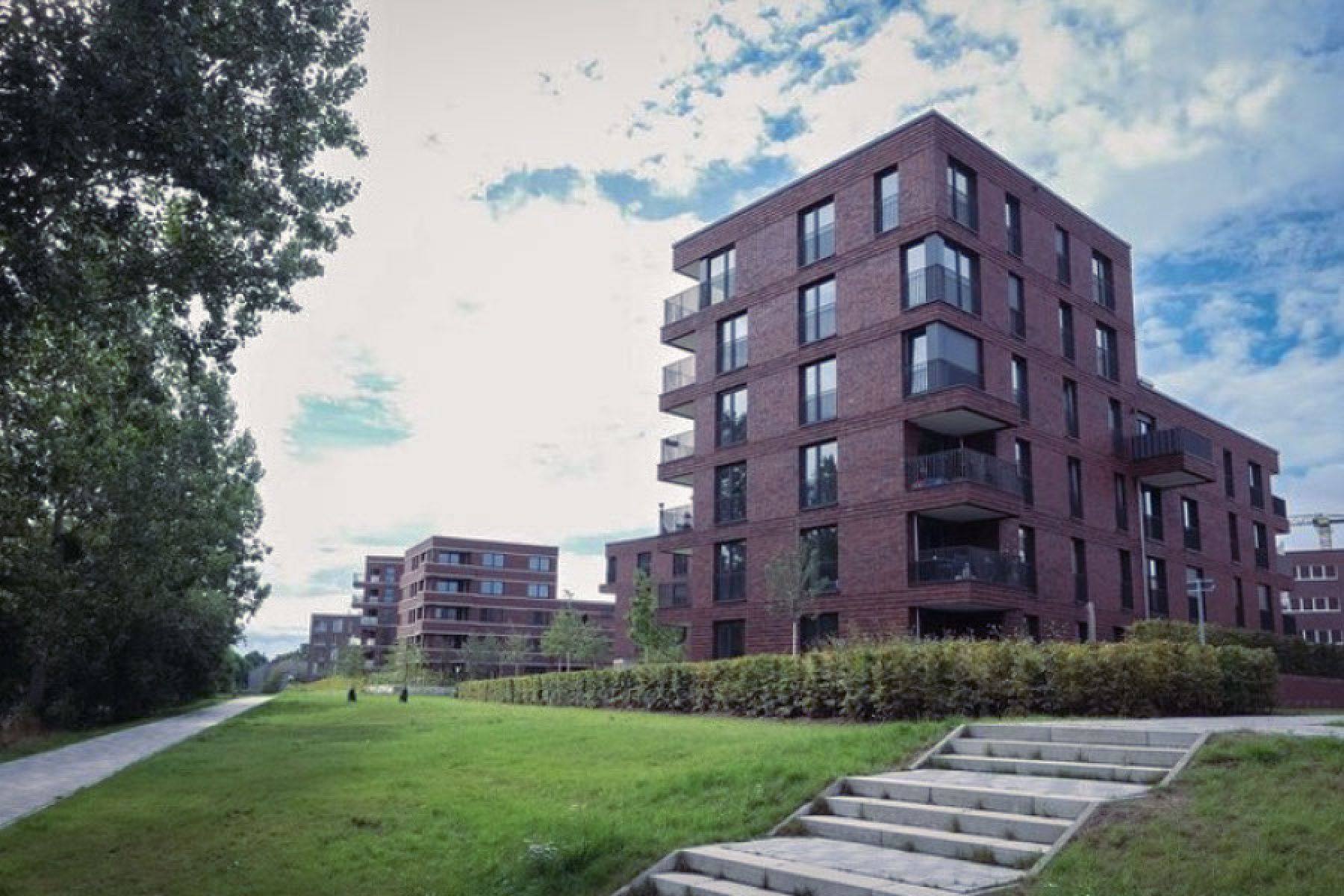 Mehrfamilienhäuser im Wohnquartier Wasserstadt Limmer in Hannover.  